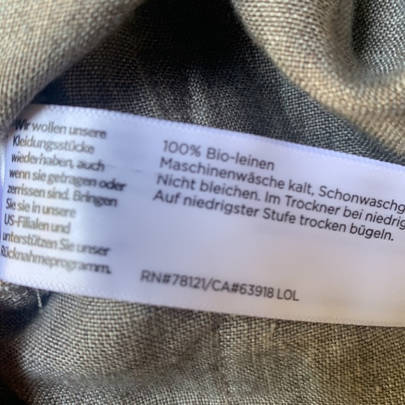 Eileen Fisher Delave Washed Organic Linen V Neck Top Tunic Size XS - Picture 7 of 10